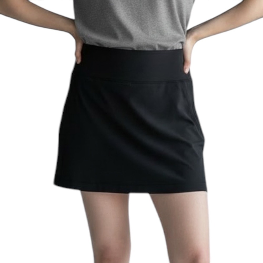 S.C. & Co. Womens Black Athletic Skort with Built-in Shorts and Pockets